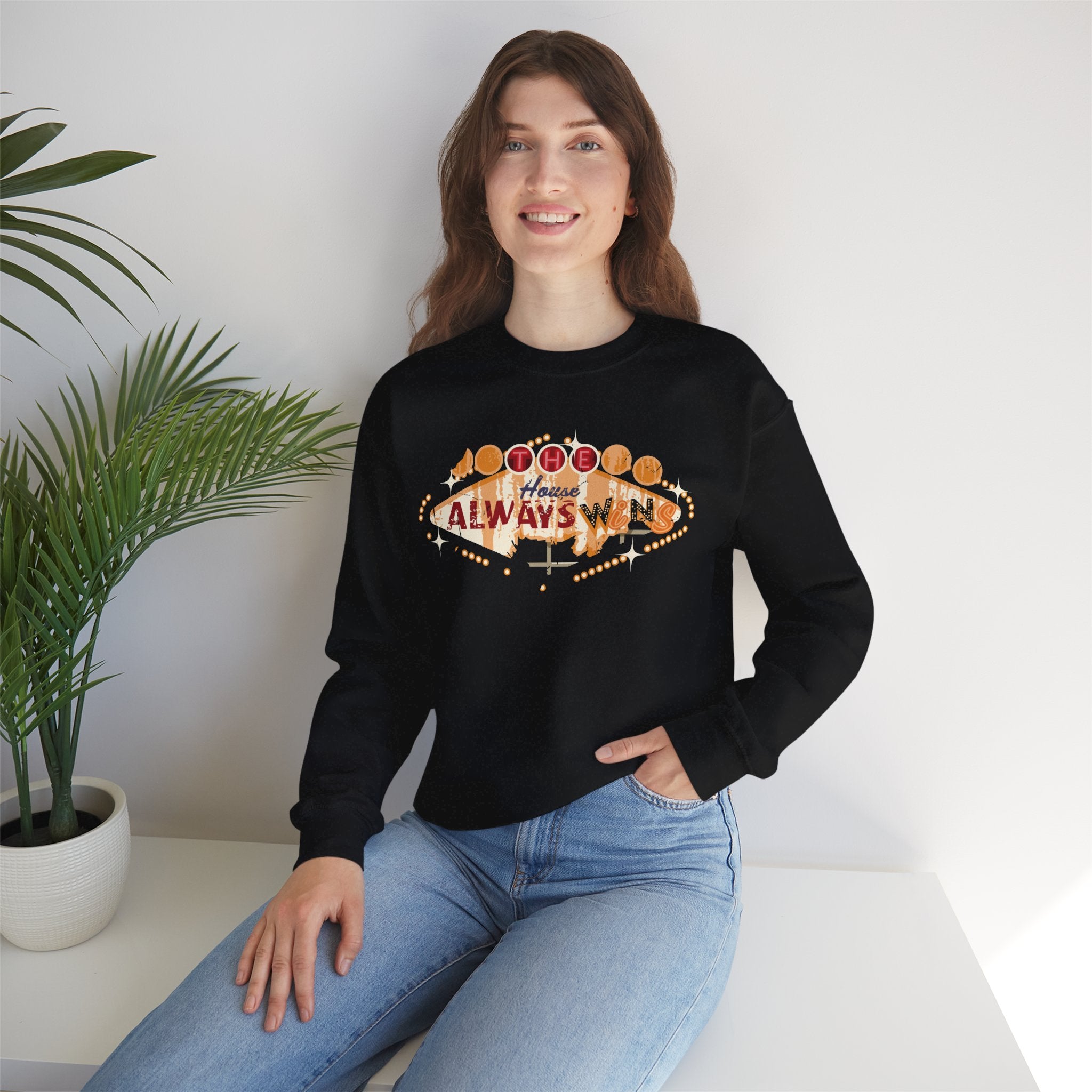 "The House Always Wins" Unisex Crewneck Sweatshirt