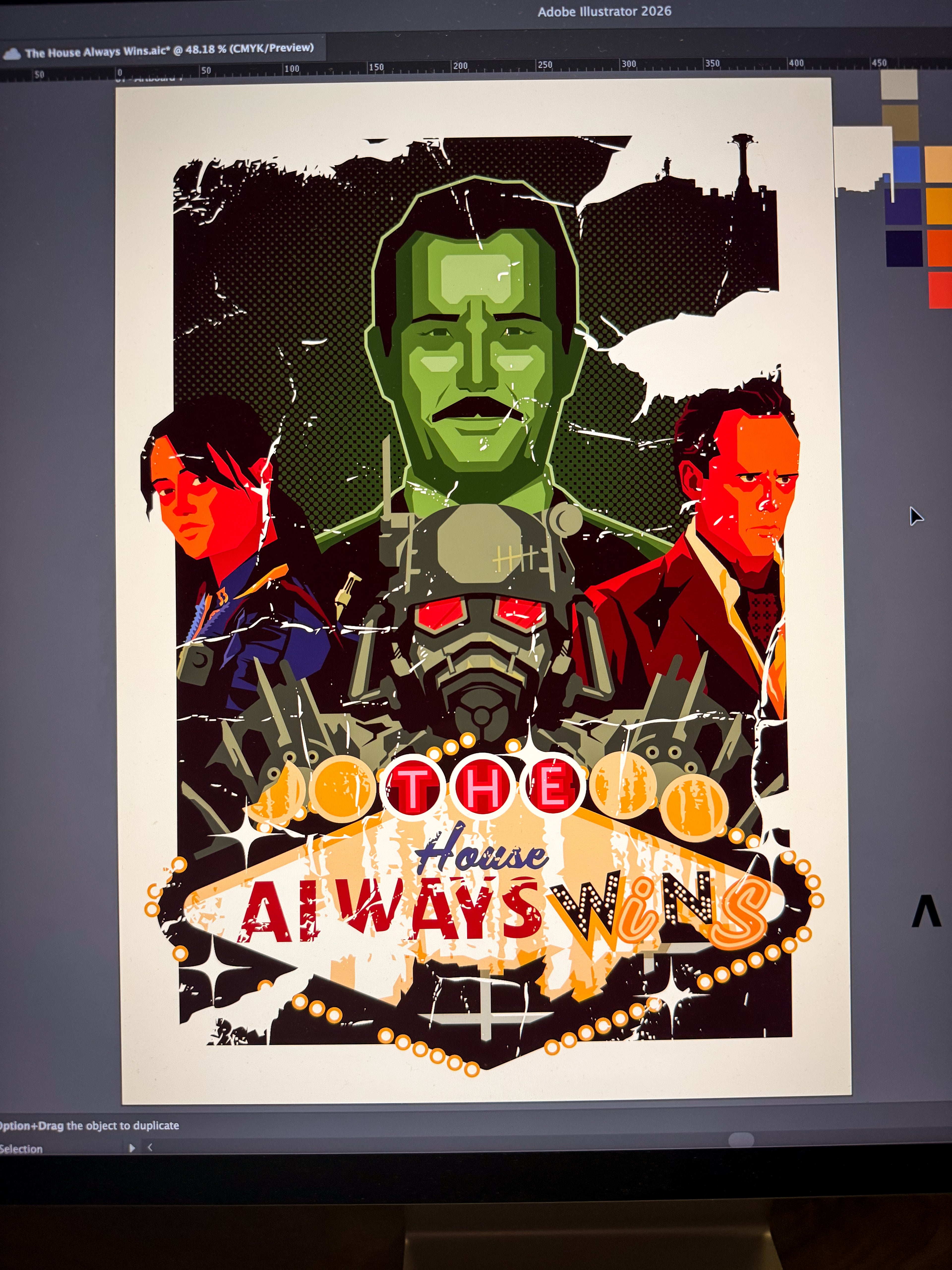 The House Always Wins Signed Art Print