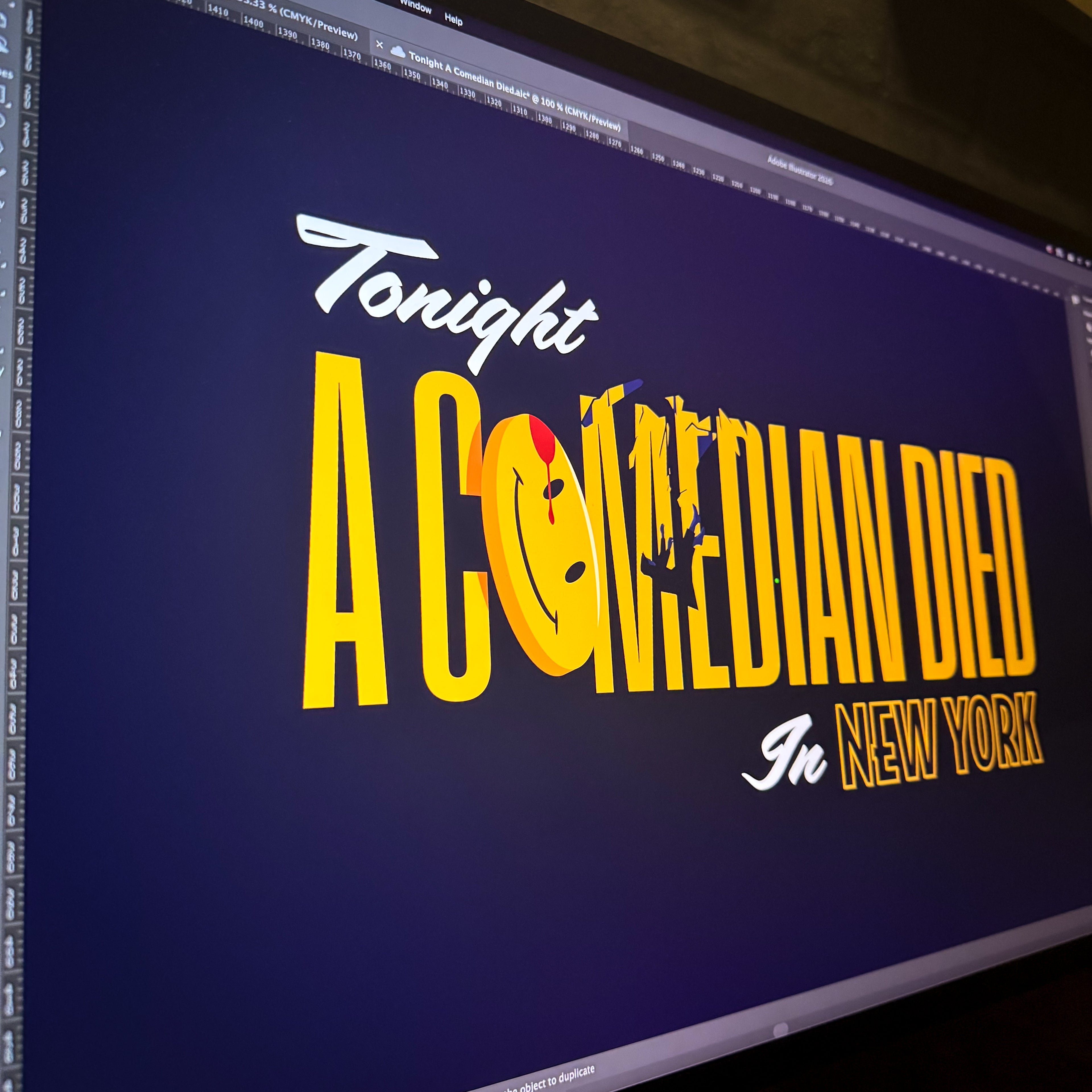 Tonight A Comedian Died Signed Art Print