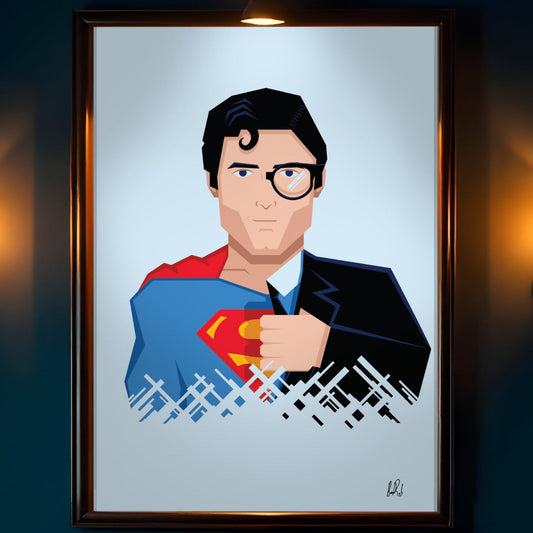 Reeve Superman Signed Art Print
