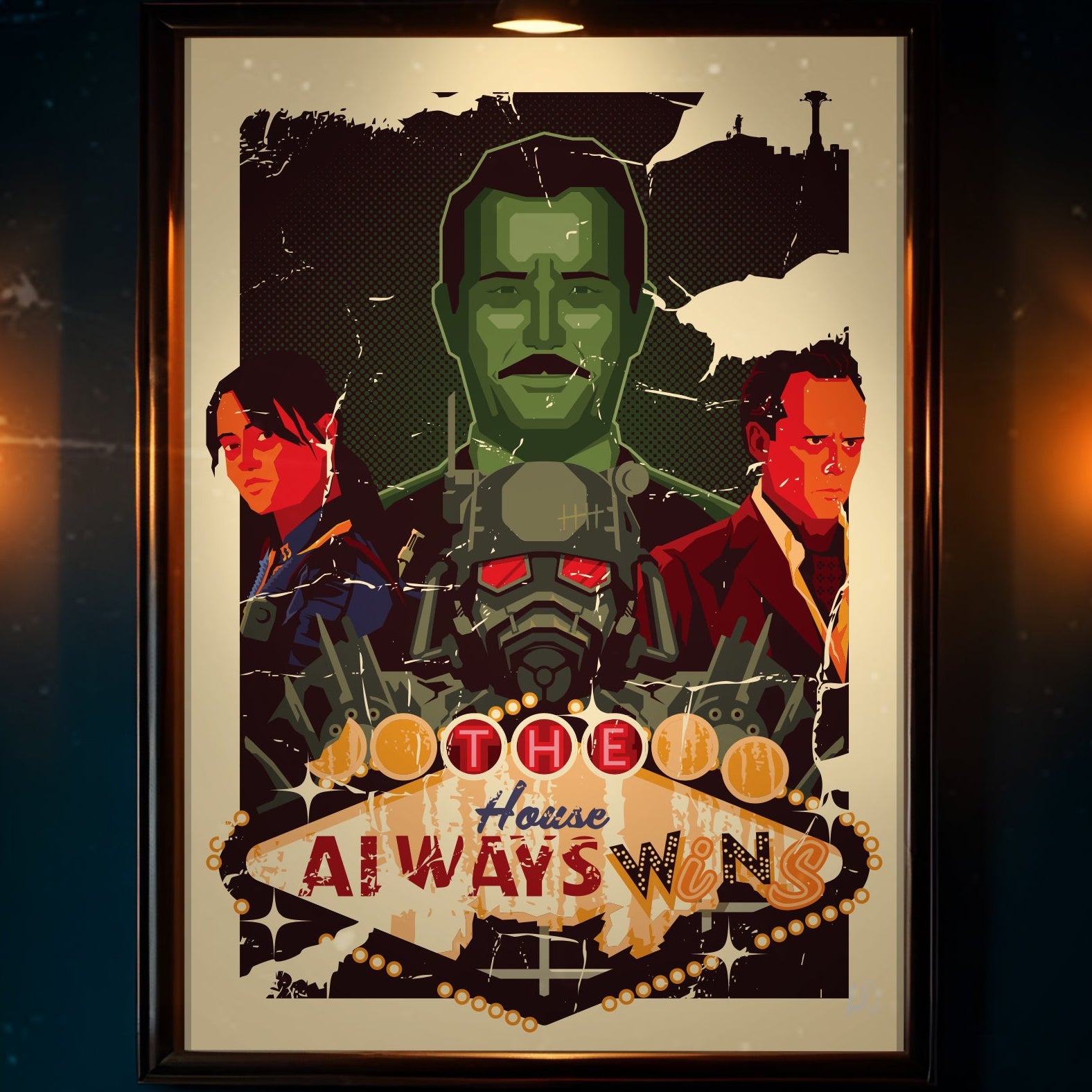 The House Always Wins Signed Art Print