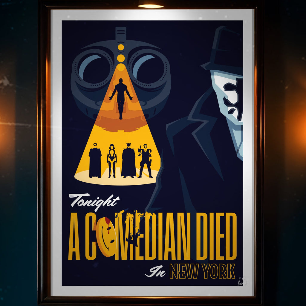 Tonight A Comedian Died Signed Art Print